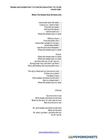 Where The Streets Have No Name (U2)