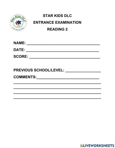 Online Exam-Reading 2