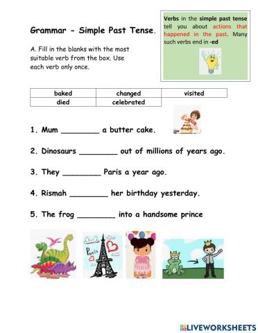Grammar - Past Tense Part 1