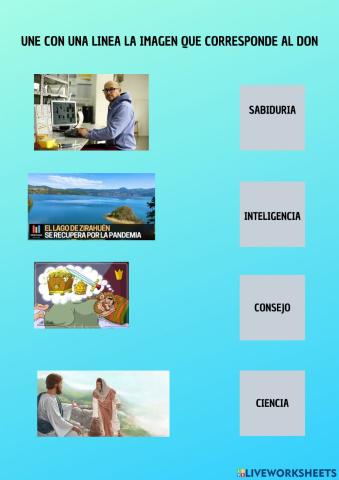 Dones de sabiduria, inteligencia, consejo