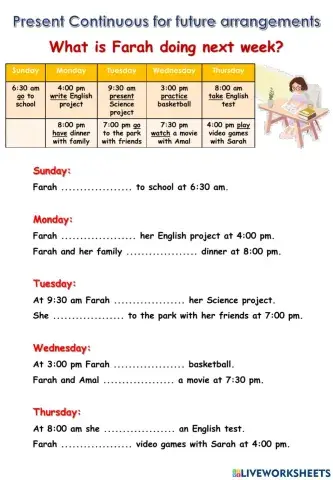 Future present continuous