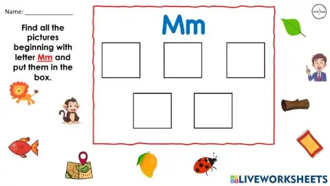 Letter M - Drag and Drop