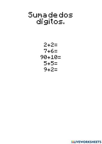 Suma de dos dígitos