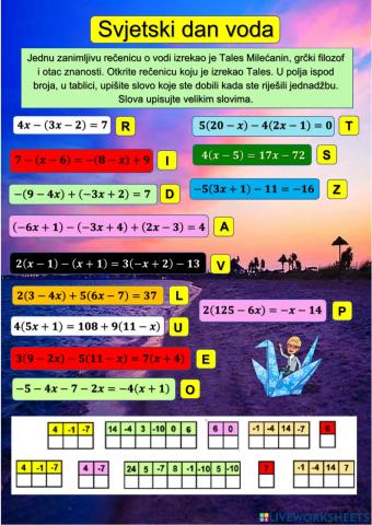 Linearne jednadžbe s jednom nepoznanicom