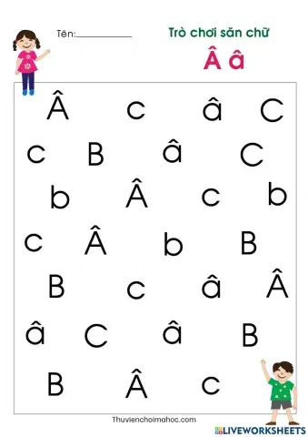 Săn tìm chữ Â â