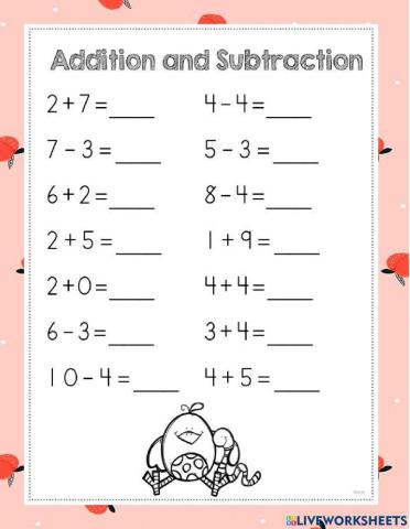 3 REV Addition & Subtraction within 10