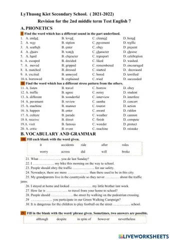 E7- revision midterm ii