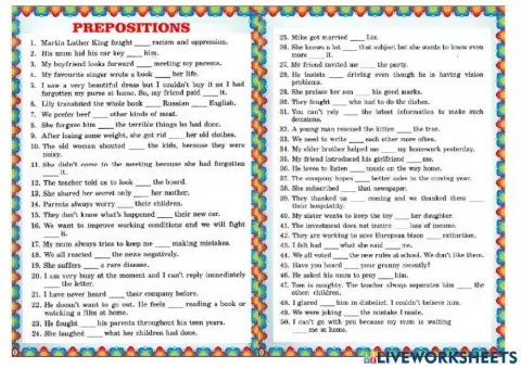 Preposition in Phrases