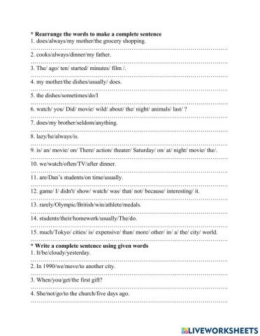 Mid term 2 grade 6(writing)