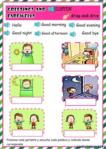 Greetings and Farewells