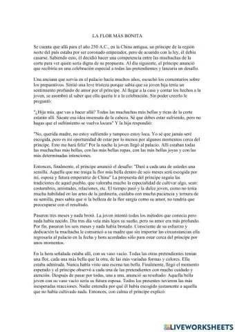 La flor más bonita ( 7 y 16 no se hacen )