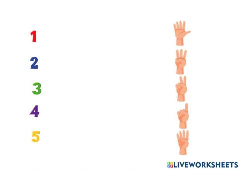 Unir números con manos