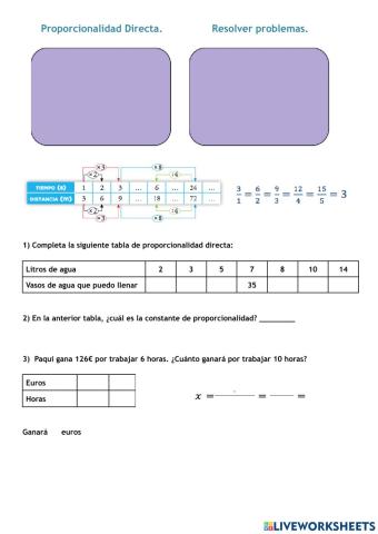Problemas de Proporcionalidad Directa