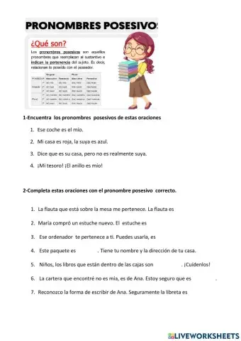 Pronombres posesivos