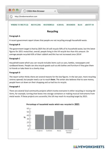 Reading E3 recycling