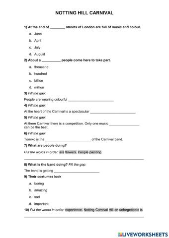 Notting hill carnical