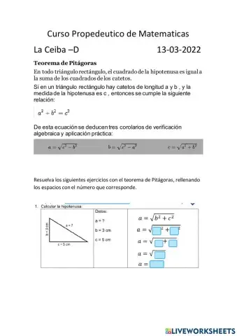 Teorema de Pitágoras