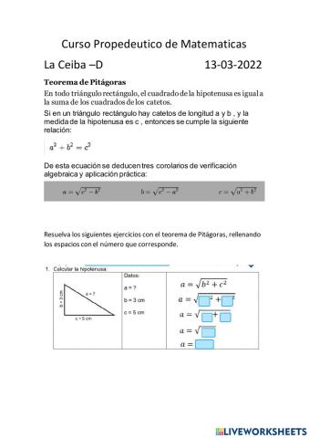 Teorema de Pitágoras