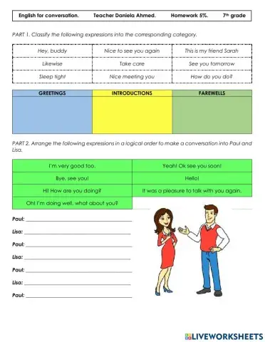 Greetings and farewells