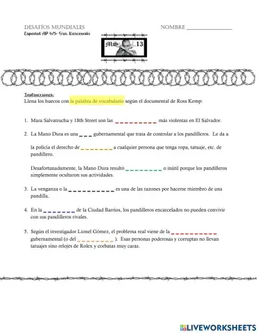 Las pandillas- Ross Kemp