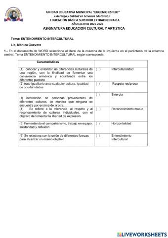 Entendimiento Intercultural