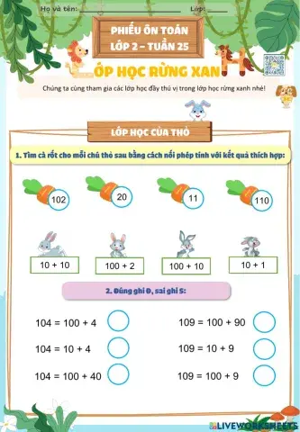 Vui học toán 2 số có ba chữ số 2A4