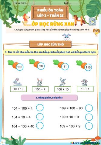 Vui học toán 2 số có ba chữ số 2A4