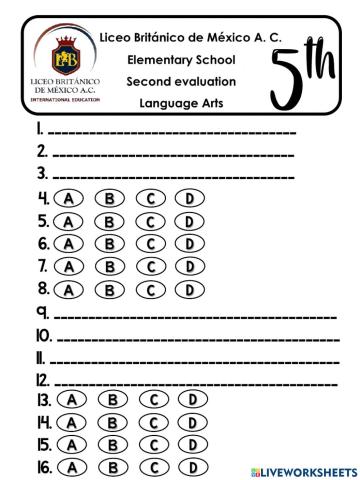 5th grade exam