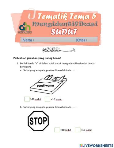 Mengidentifikasi Sudut