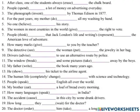 Anh 7 - Unit 6 - Chủ động - Bị động