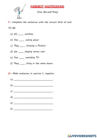 Present Continuous (We, You and They)