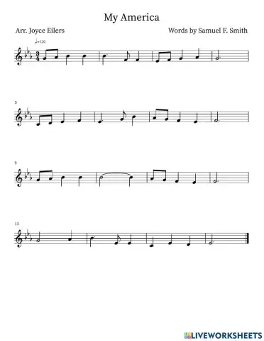 My America- Solfege