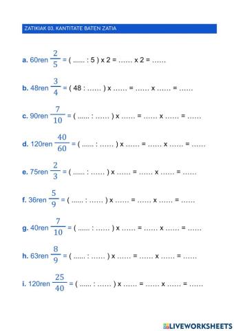 Kantitate baten zatia