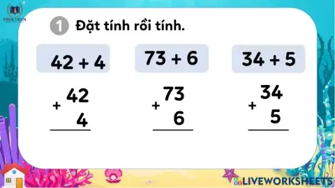 Đặt tính rồi tính