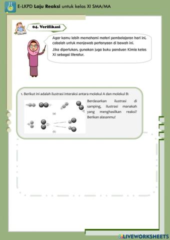 E-LKPD Laju Reaksi: Teori Tumbukan II