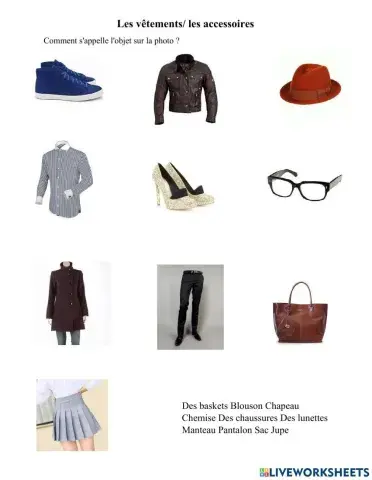 Les vêtements- les accessoires