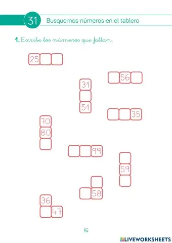 ¿Qué números faltan?