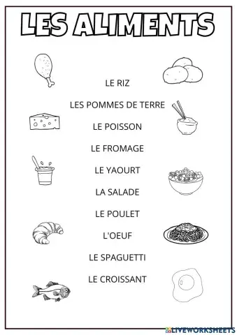 LES ALIMENTS 2