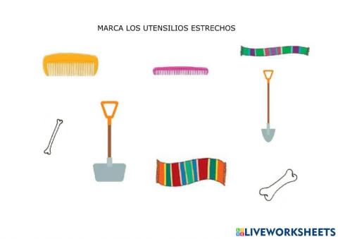 Utensilios estrechos