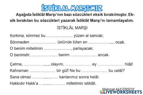 İstiklal Marşı'mız