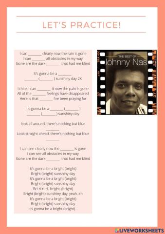 I can see clearly now