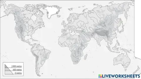 Mapa relieve COMPLETO mundo