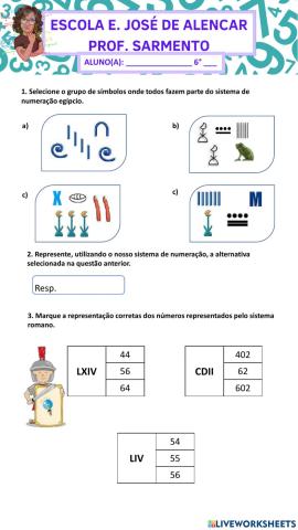 Sistemas de Numeração