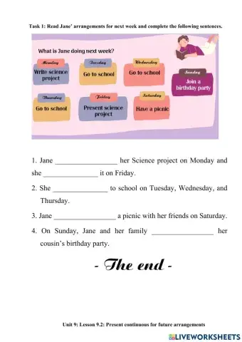 Present continuous for future arrangements