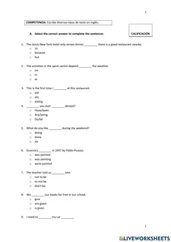 III, Advanced Level, B1