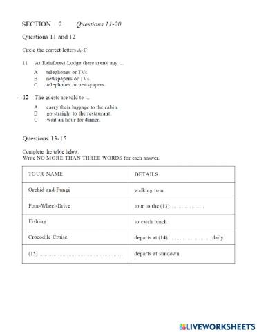 Ielts listening test 4(book 2 part 2)