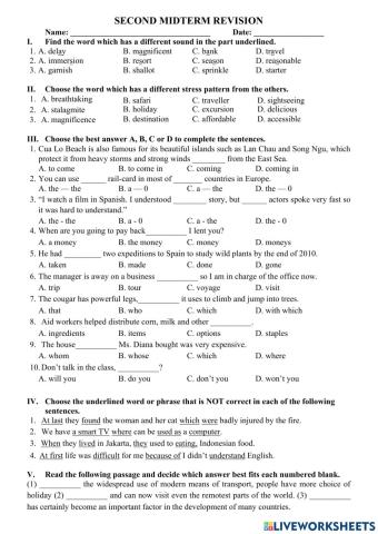 E9 - FT - ĐK - 2nd Midterm revision