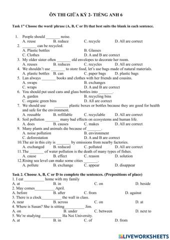 Ôn thi GHK II English 6