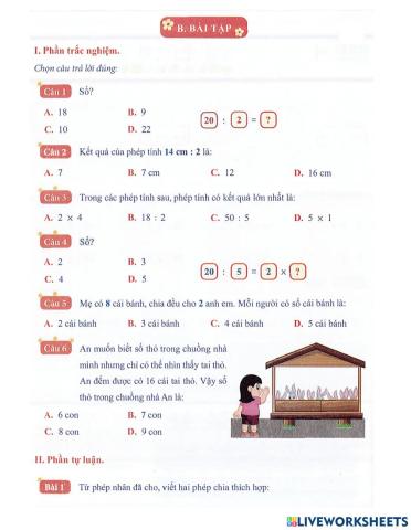 Toán 2 - Tuần 21 Bài tập