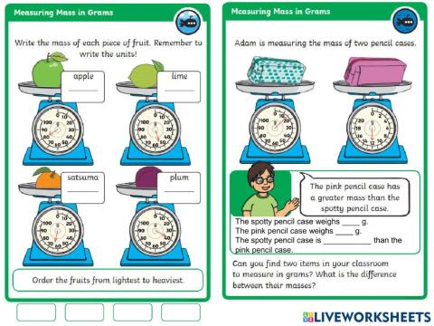 G2 - gram and kilogram
